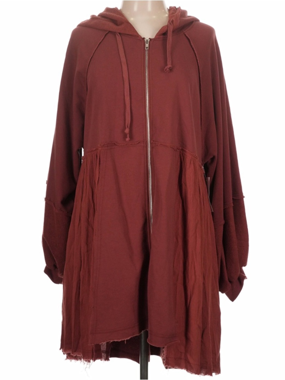 Oli & Hali Women's Hooded Zip Front Jacket in Rust